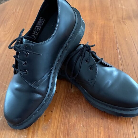 Dr. Martens Leather Ladies Oxfords Black Size 8 US - Picture 3 of 5